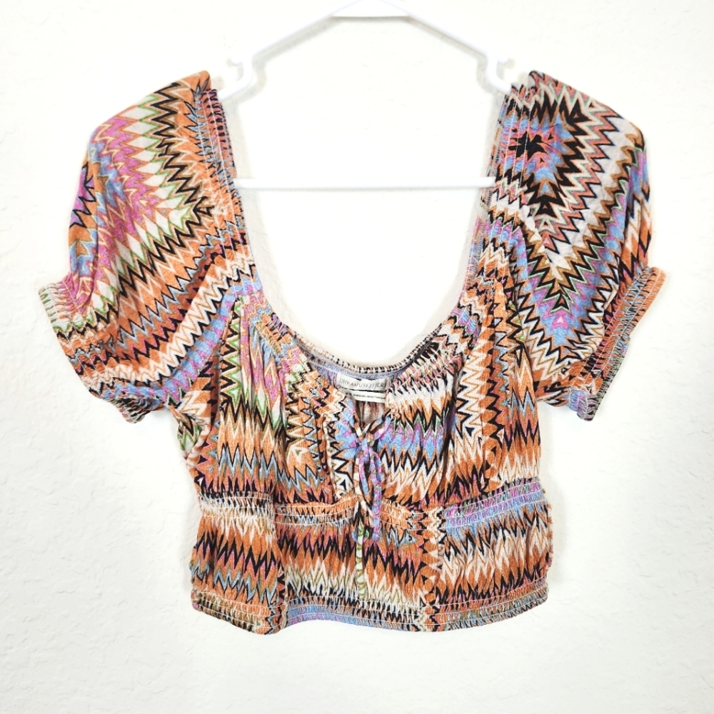 Urban Outfitters | Aztec Print Crop Top Medium